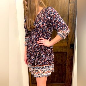 BeBop Juniors Navy Floral Dress Size M